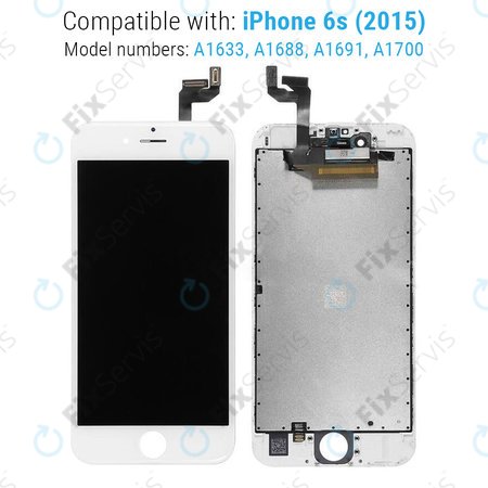 Apple iPhone 6S - LCD Displej + Dotykové Sklo + Rám (White) Refurbished