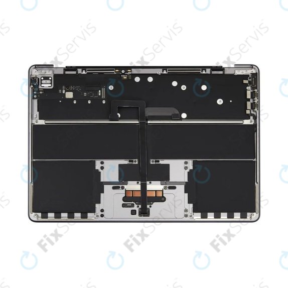 Horný rám klávesnice pre MacBook Air 13", A3113 (2024), s klávesnicou US a batériou, Space Gray, 661-40227, Genuine Apple