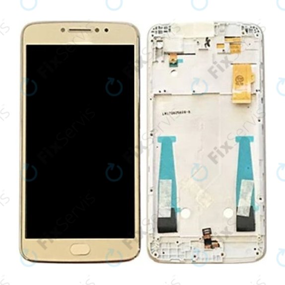 Motorola Moto E4 Plus XT1771 - LCD Displej + Dotykové Sklo + Rám (Gold) TFT