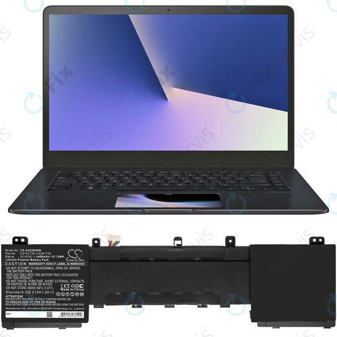 Batéria pre Asus Zenbook Pro 15, 5500VE, UX550GD, 4400mAh, Li-Pol, 15.4V, C41N1728, HQ