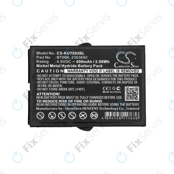 Batéria pre Ikusi T70, TM70, 600mAh, Ni-MH, 4.8V, BT06K, HQ