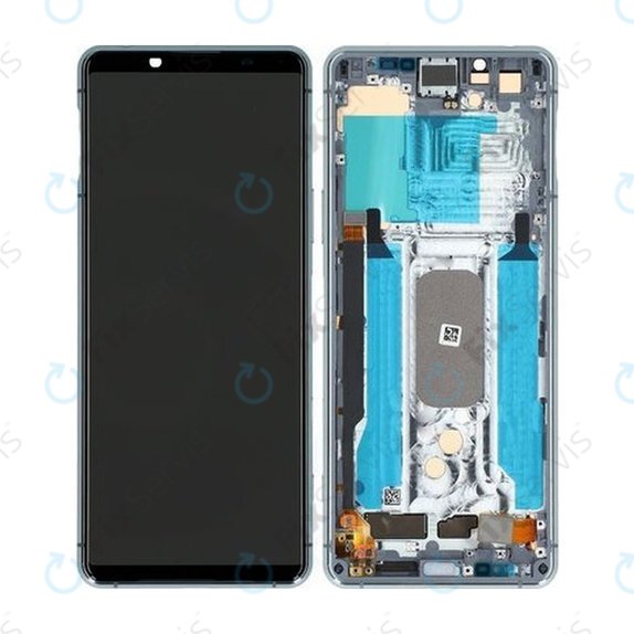 Sony Xperia 5 II - LCD Displej + Dotykové Sklo + Rám (Grey) - A5024933A Genuine Service Pack