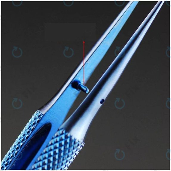 2UUL BlueT Curved Head - Titánová Pinzeta so Zakrivenou Hlavou (Hrot 0.1mm)