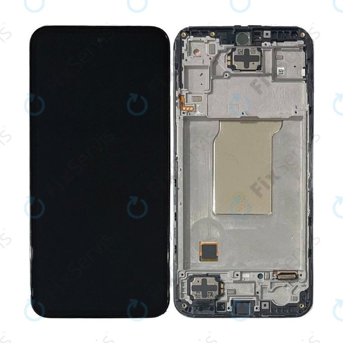 Samsung Galaxy M35 M356B - LCD Displej + Dotykové Sklo + Rám (Black) - GH82-35001A Genuine Service Pack