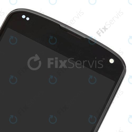 LG Nexus 4 E960 - LCD Displej + Dotykové Sklo + Rám (Black) TFT