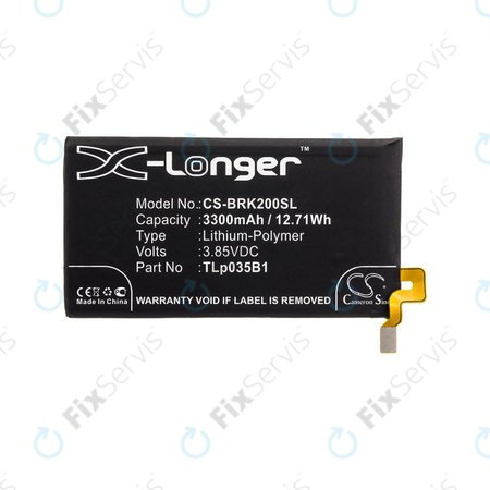 Batéria pre Blackberry BBF 100, 3300mAh, Li-Pol, 3.85V, TLp035B1, HQ