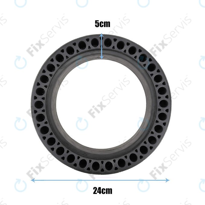 Xiaomi Mi Electric Scooter 1S, 2 M365, Essential, Pro, Pro 2 - Odolná Plná Bezdušová Pneumatika (Typ 2) (Black)