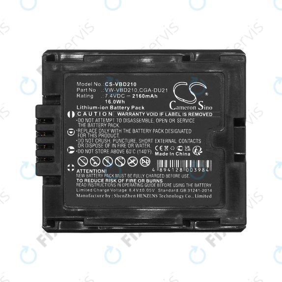 Batéria pre Panasonic NV, PV, VDR, Hitachi DZ, 2160mAh, Li-Ion, 7.4V, BZ-BP14S, HQ