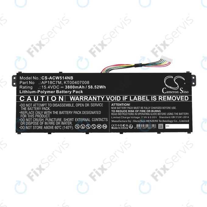 Batéria pre Acer ConceptD 3, Spin 5, Swift 3, 5, X, Travelmate Spin P4, 3800mAh, Li-Pol, 15.4V, AP18C7M, HQ