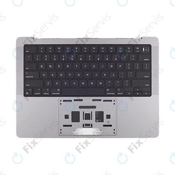 Horný rám klávesnice pre MacBook Pro 14", A2442 (Late 2021), A2779 (Early 2023), s klávesnicou US a batériou, Space Gray, 661-21972, Genuine Apple