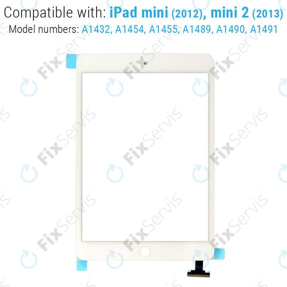 Dotykové sklo s IC konektorom pre iPad Mini, Mini 2, White