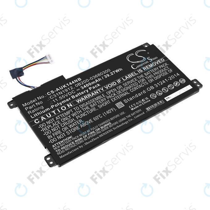 Batéria pre Asus Vivobook 14, E510, 3400mAh, Li-Pol, 11.55V, C31N1912, HQ