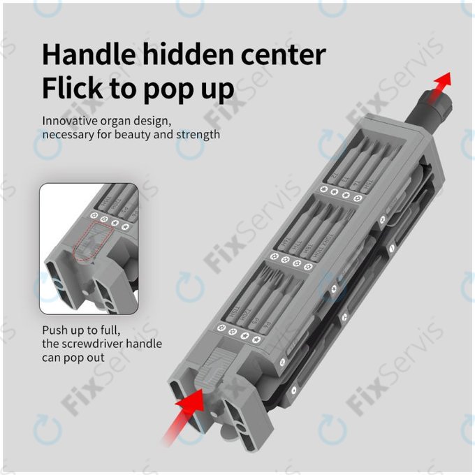 Kingsdun - Precízna Sada so Skrutkovačom a Bitmi 44v1