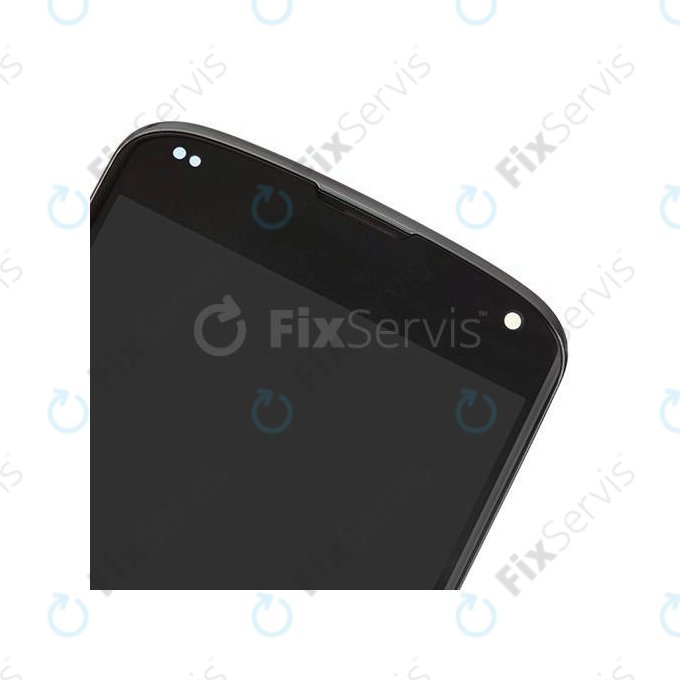 LG Nexus 4 E960 - LCD Displej + Dotykové Sklo + Rám (Black) TFT