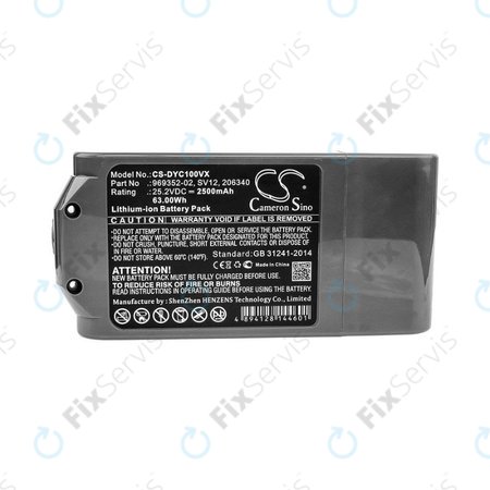 Dyson V10 - Batéria 969352-02, SV12, 206340 Li-Ion 25.2V 2500mAh HQ
