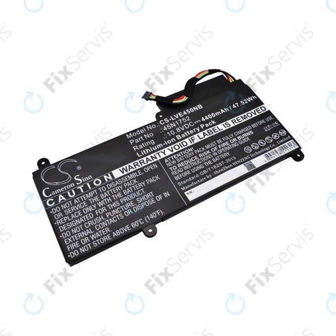 Batéria pre Lenovo ThinkPad E450, E455, E460, E465, T470p, ThinkPad Edge E450 i7, 4400mAh, Li-Ion, 10.8V, 45N1752, HQ