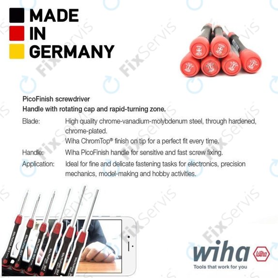 Wiha PicoFinish® 260P - Presný Skrutkovač - Plochý 1.0mm