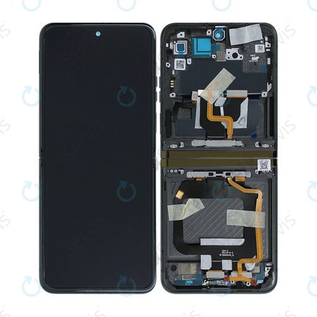 Motorola Razr 40 Ultra - LCD Displej + Dotykové Sklo + Rám (Infinite Black) - 5D68C22606 Genuine Service Pack