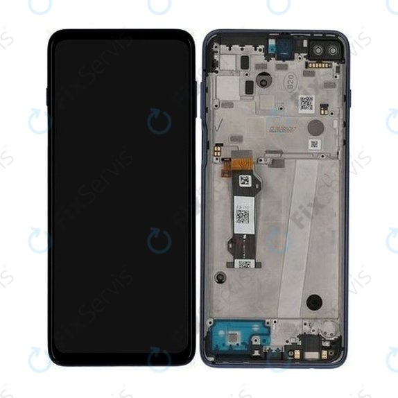 Motorola Moto G 5G Plus XT2075 - LCD Displej + Dotykové Sklo + Rám (Surfing Blue) - 5D68C16996 Genuine Service Pack
