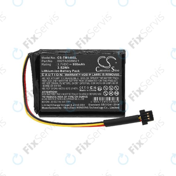 Batéria pre TomTom One 140, Go 500, 950mAh, Li-Ion, 3.7V, P2, HQ