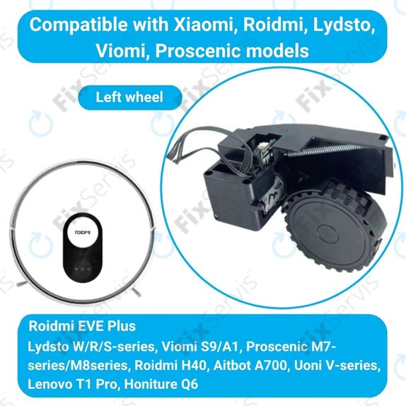 Roidmi EVE Plus - Koleso s Motorom (Ľavé) (Čierne)