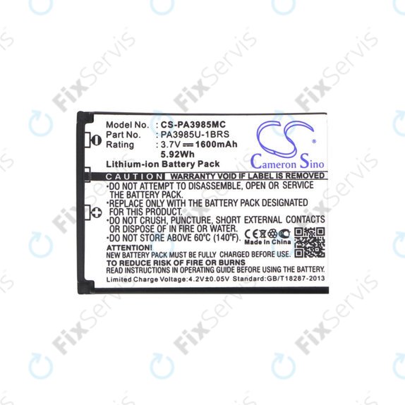Batéria pre Toshiba Camileo X200, X400, 1600mAh, Li-Ion, 3.7V, PA3985, HQ