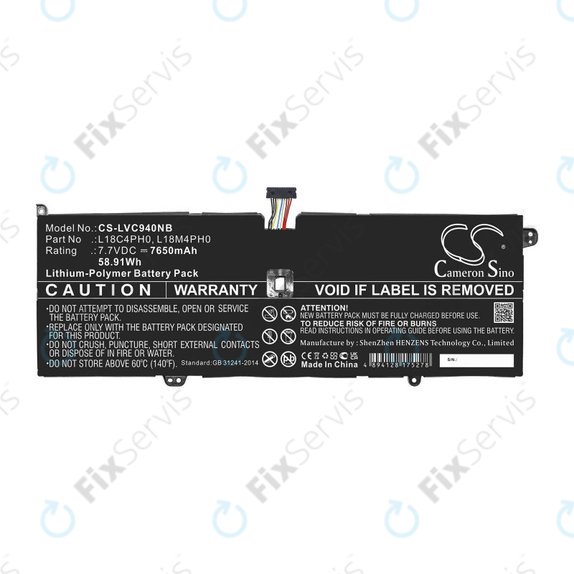 Batéria pre Lenovo Yoga C940, 7650mAh, Li-Pol, 7.7V, L18C4PH0, HQ