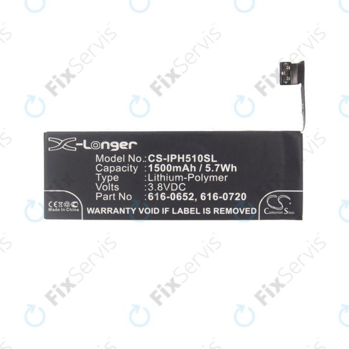 Apple iPhone 5S, 5C - Batéria 616-0652, 616-0720 1500mAh HQ