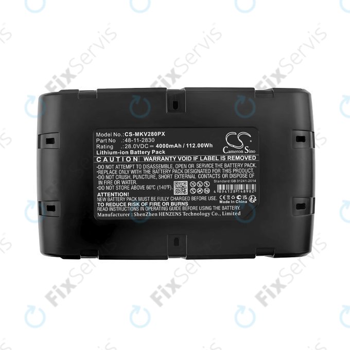 Batéria pre Milwaukee 0721-20, V28 Vc, Wurth Bs 28-A Combi, 4000mAh, Li-Ion, 28V, 48-11-2830, HQ