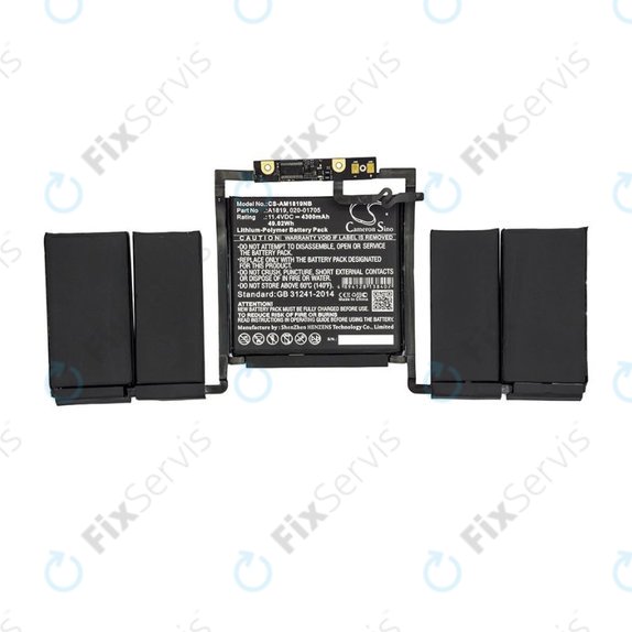 Apple MacBook Pro 13" A1706 (Early 2016 - Late 2017) - Batéria A1819 4300mAh HQ