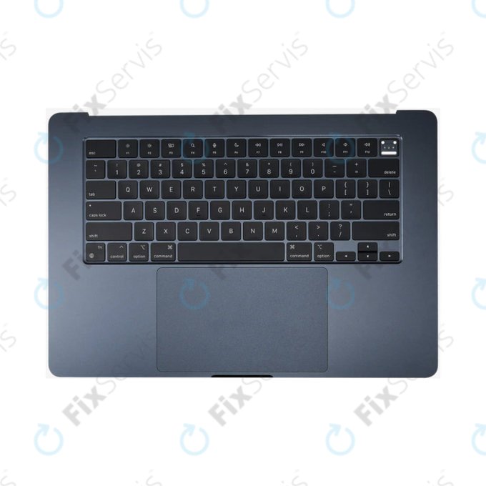 Horný rám klávesnice pre MacBook Air 15", A3114 (2024), s klávesnicou US a batériou, Midnight, 661-40269, Genuine Apple