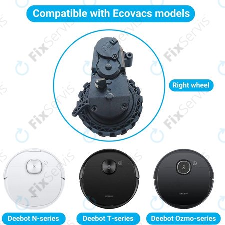 Ecovacs Deebot N-series, T-series, Ozmo-series - Koleso s Motorom (Pravé)