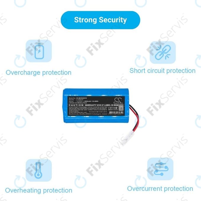 Xiaomi Essential (Mijia G1), Flyco FC-series, myVacBot SN500, Panasonic MC-series, Phicomm X3, Puppy R-series - Batéria Li-026418 Li-Ion 14.8V 2600mAh HQ