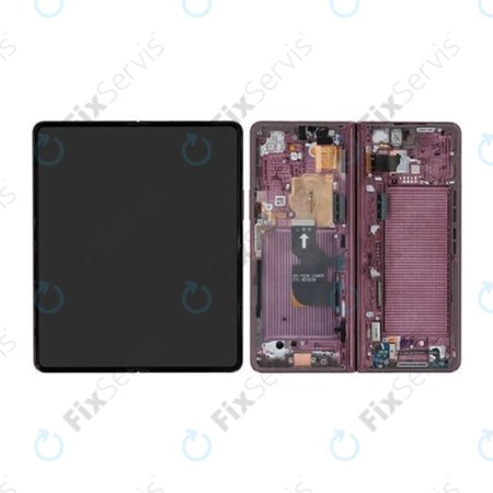 Samsung Galaxy Z Fold 4 F936B - LCD Displej + Dotykové Sklo + Rám (Burgundy) - GH82-29461D, GH82-29462D Genuine Service Pack