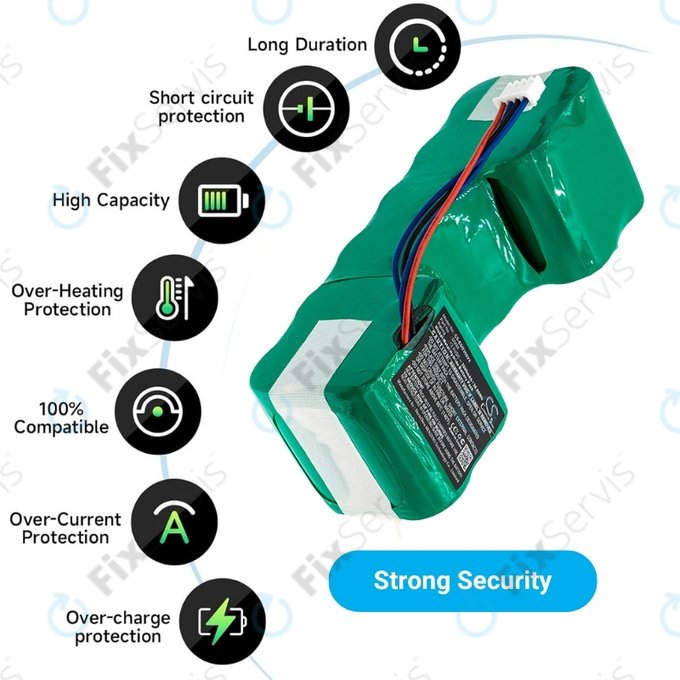 iRobot Roomba Combo-series, Ecovacs Deebot-series - Batéria 4720110 Ni-MH 12.0V 3000mAh HQ