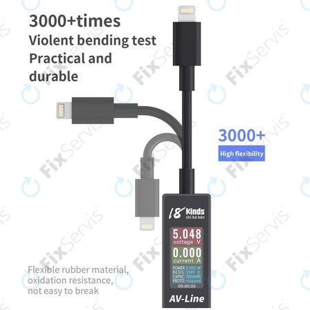 AV-Line - Smart Detekčný Nabíjací Kábel (Lightning - USB-A)