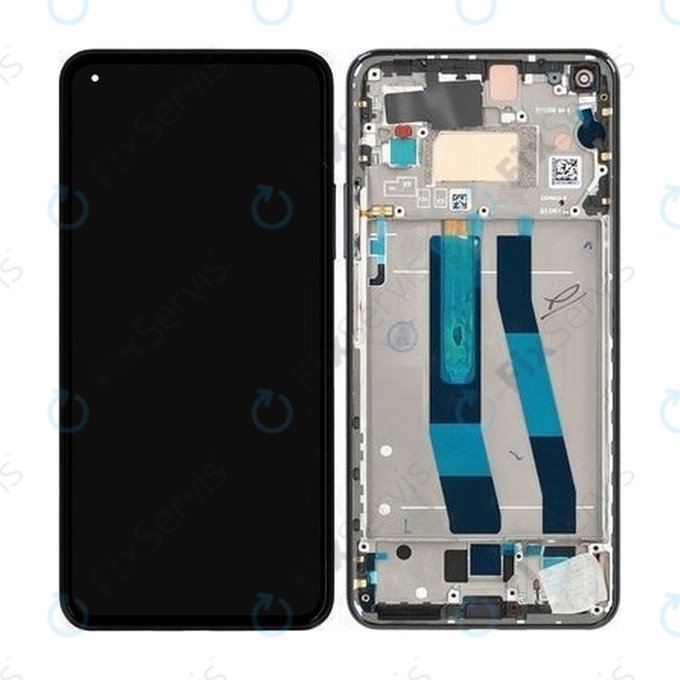 Xiaomi 11 Lite 5G NE 2109119DG 2107119DC - LCD Displej + Dotykové Sklo + Rám (Truffle Black) - 5600030K9D00 Genuine Service Pack