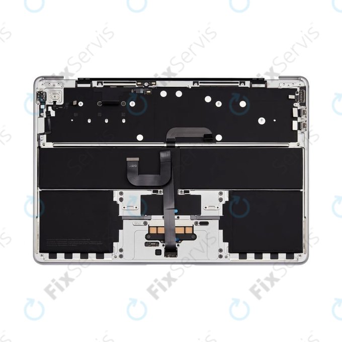 Horný rám klávesnice pre MacBook Air 13", A3113 (2024), s klávesnicou US a batériou, Silver, 661-40228, Genuine Apple