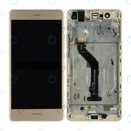 Huawei P9 Lite - LCD Displej + Dotykové Sklo + Rám (Gold) TFT