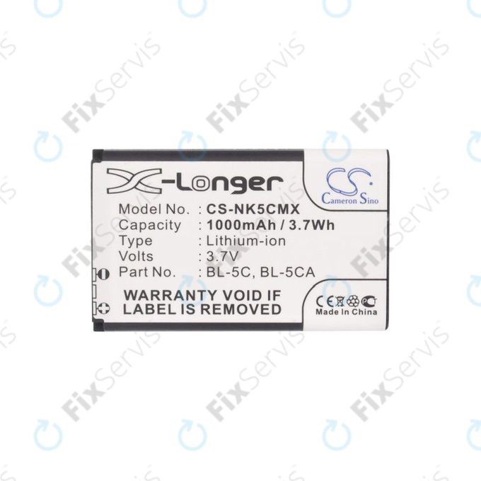 Nokia 1000, 2000, 3000, 6000, 7000, C, N, X-series, Asha 230, MD-12 - Batéria BL-5C, BL-5CA 1000mAh HQ