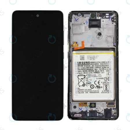 Samsung Galaxy A52s 5G A528B - LCD Displej + Dotykové Sklo + Rám + Batéria (Awesome White) - GH82-26912D, GH82-26909D Genuine Service Pack