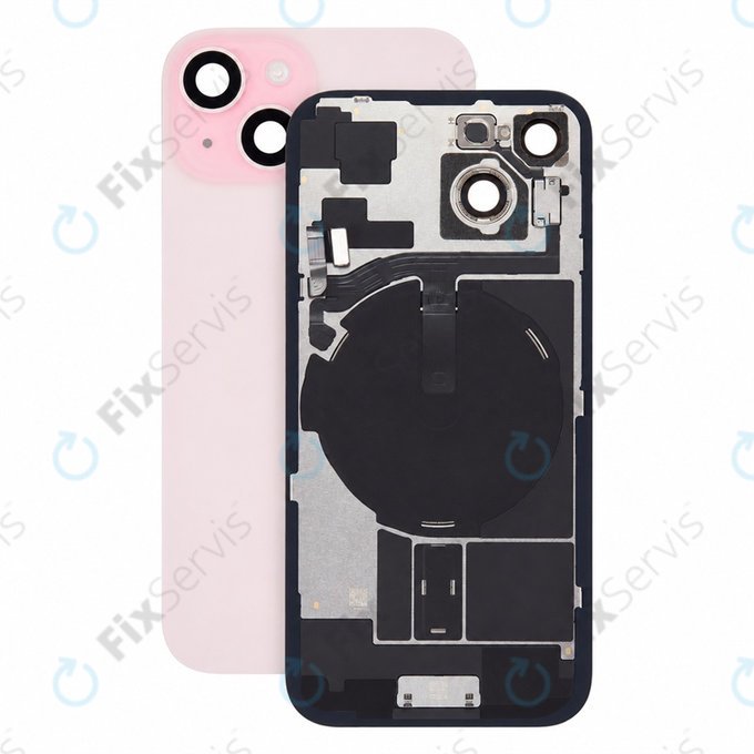 Sklo zadného housingu pre iPhone 15, Pink, Pulled A