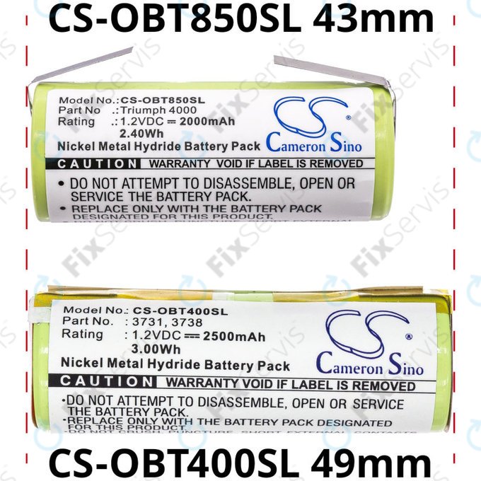 Batéria pre Oral-B Triumph 4000, 2000mAh, Ni-MH, 1.2V, 3761, HQ