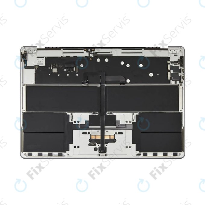 Horný rám klávesnice pre MacBook Air 15", A3114 (2024), s klávesnicou US a batériou, Silver, 661-40267, Genuine Apple