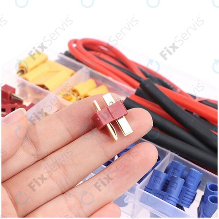 Amass - Set na Opravu Batérií (T-plug, EC3, XT60, Silikónový drôt a Zmršťovacie bužírky)