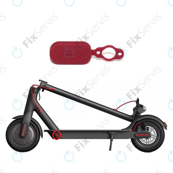 Xiaomi Mi Electric Scooter 1S, 2 M365, Essential, Pro, Pro 2 - Gumená Krytka Nabíjacieho Konektora (Red)