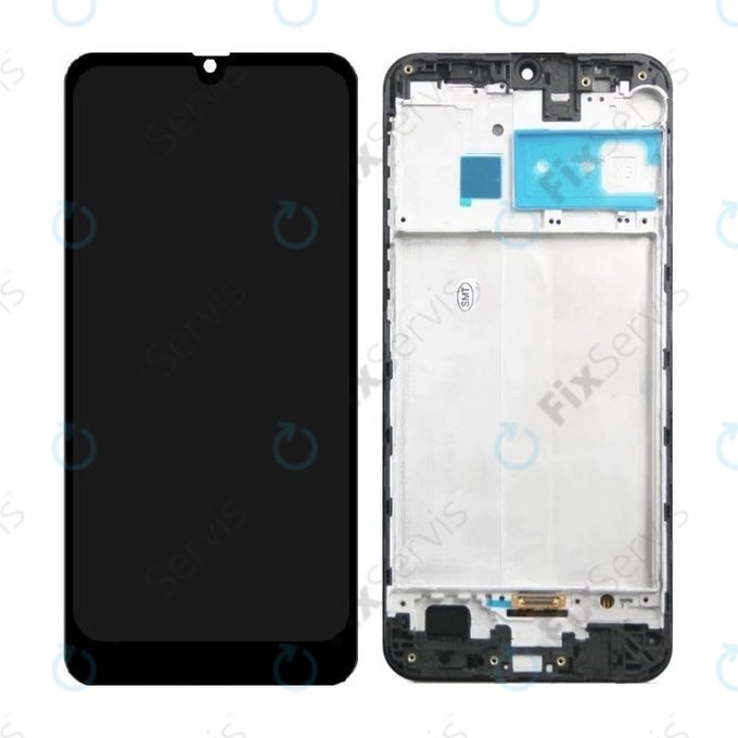 Samsung Galaxy M30s M307F - LCD Displej + Dotykové Sklo + Rám (Black) OLED