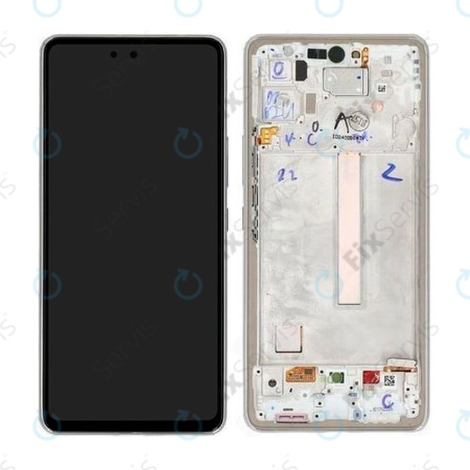 Samsung Galaxy A53 5G A536B - LCD Displej + Dotykové Sklo + Rám (Awesome White) - GH82-28024B, GH82-28025B Genuine Service Pack