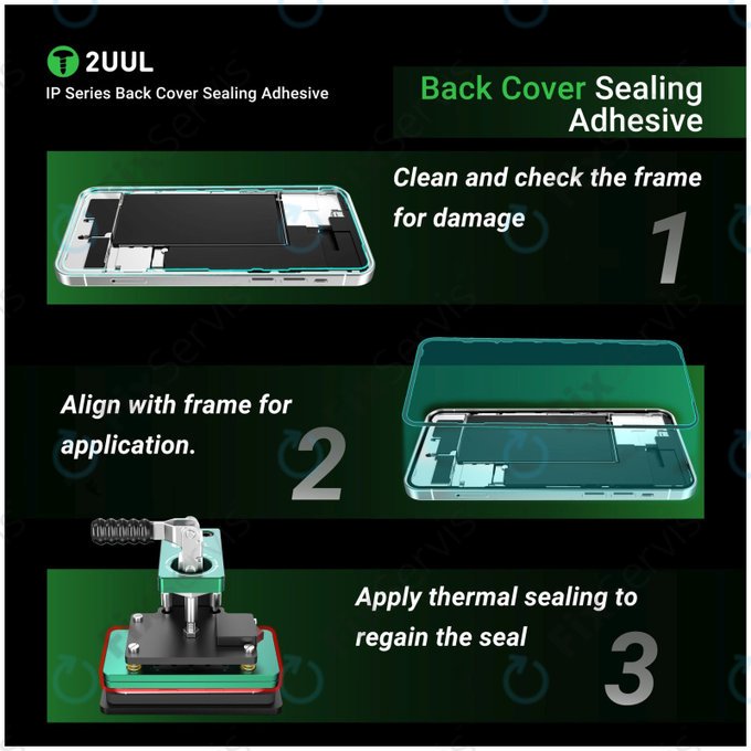 Tesniaca lepka pod Zadné Sklo pre iPhone 15 Plus, 2UUL BA15PS, (5ks)