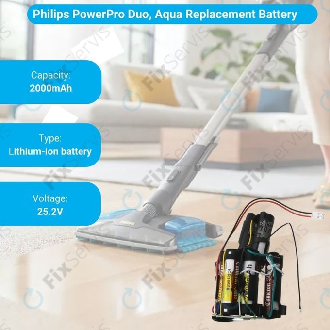 Philips PowerPro Aqua, Duo - Batéria 300003446961, 69-2008-009-211, 69-2008-009-201 Li-Ion 25.2V 2000mAh HQ